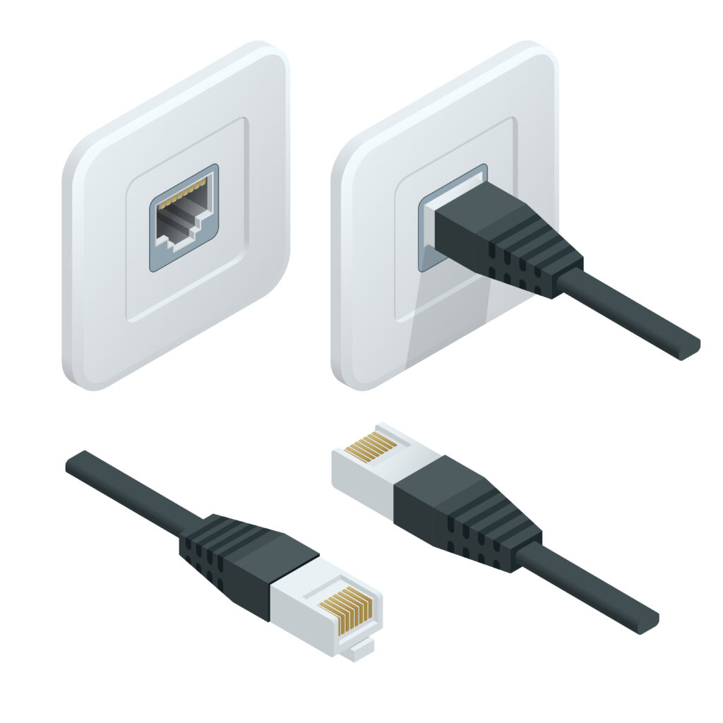 Network Jack and Cable Image